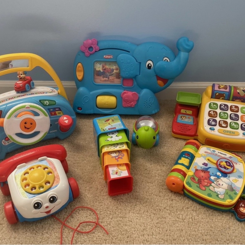 Fisher-Price Blue Elephant Learning Toy Set